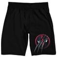 thumbnail image 6 of Deadpool and Wolverine Icon Men's Black Lounge Shorts-Medium, 6 of 7