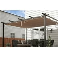 thumbnail image 3 of 10' x 13' Outdoor Retractable Pergola Canopy, Aluminum Patio Pergola, Backyard Shade Shelter for Porch Party, Garden, Grill Gazebo, Brown, 3 of 6