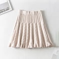 thumbnail image 3 of PIKADINGNIS Pink Ruffles Short Skirt for Women Sweet College Style Knitted A-line Skirts Female Korean High Waist Pleated Skirts, 3 of 6