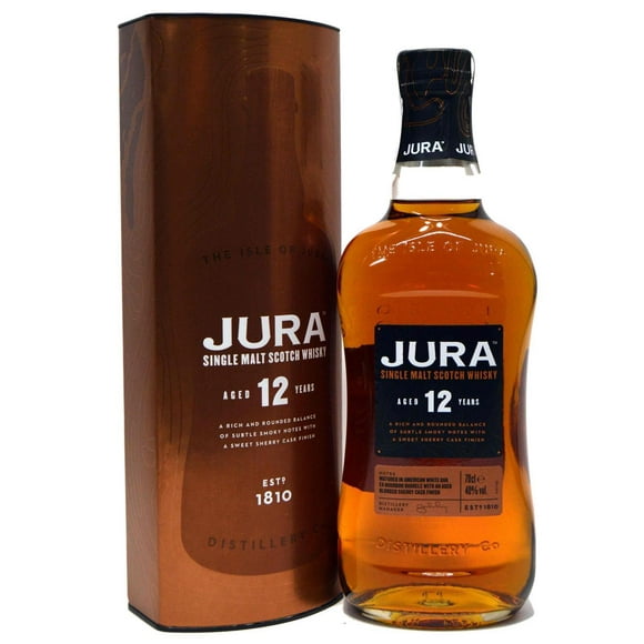 Whisky Jura Single Malt 12 Años 700 ml Paquete de 3