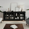 thumbnail image 5 of Simpli Home Artisan SOLID WOOD 66 inch Wide Wide 4 Door Storage Cabinet in Black, 5 of 14