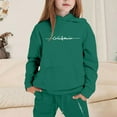 thumbnail image 2 of XUELUO Toddler Girls Outfits Sets California Letters Print Hoodies With Sweatpants Casual Childrens Girls 2 Pieces Athletic Sets, 2 of 4