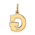 thumbnail image 4 of FJC Finejewelers 10 kt Yellow Gold Small Block Initial G Charm 18 x 12 mm, 4 of 6