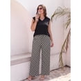 thumbnail image 6 of PINKSIR Two Piece Sets for Women Summer Outfits Oversized Wide Leg Crop Pants Lounge Sets Airport Beach Vacation Clothes, 6 of 10