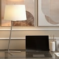 thumbnail image 6 of Evelyn&Zoe 28" Mid-Century Modern Tilted Table Lamp with White Drum Linen Shade, 6 of 6