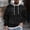 Black, variant on KeShDi Mens Flannel Shirts Long Sleeve Men's Fashion Print Leisure Draw Rope Hooded Sweatshirt Hooded Hoodie Black 4X