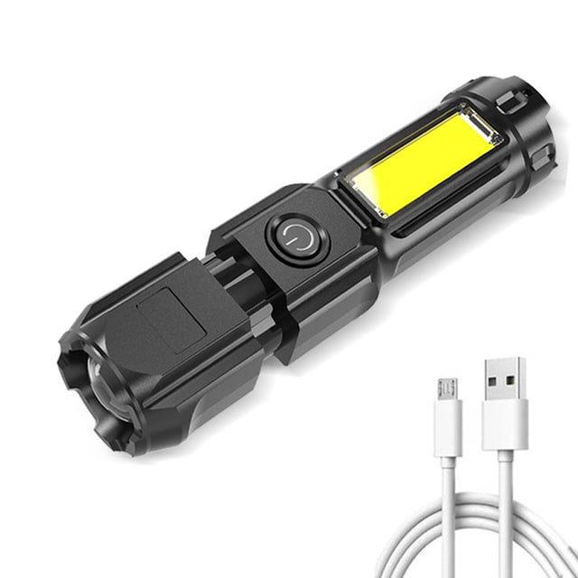 Rechargeable Flashlight Handheld Zoomable Flashlight High Lumen Camping with 3 Modes for and Use