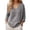 Grey#9527, variant on CONZONE Womens Summer Linen T-Shirts Long Sleeve T Shirts for Women Casual Crew Neck Solid Color Lightweight Tees Soft Cozy Dailywear