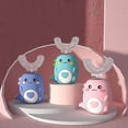 thumbnail image 1 of Cepillo de dientes eléctrico automático para niños con carga USB y diseño de dinosaurio sónico en forma de U., 1 of 5