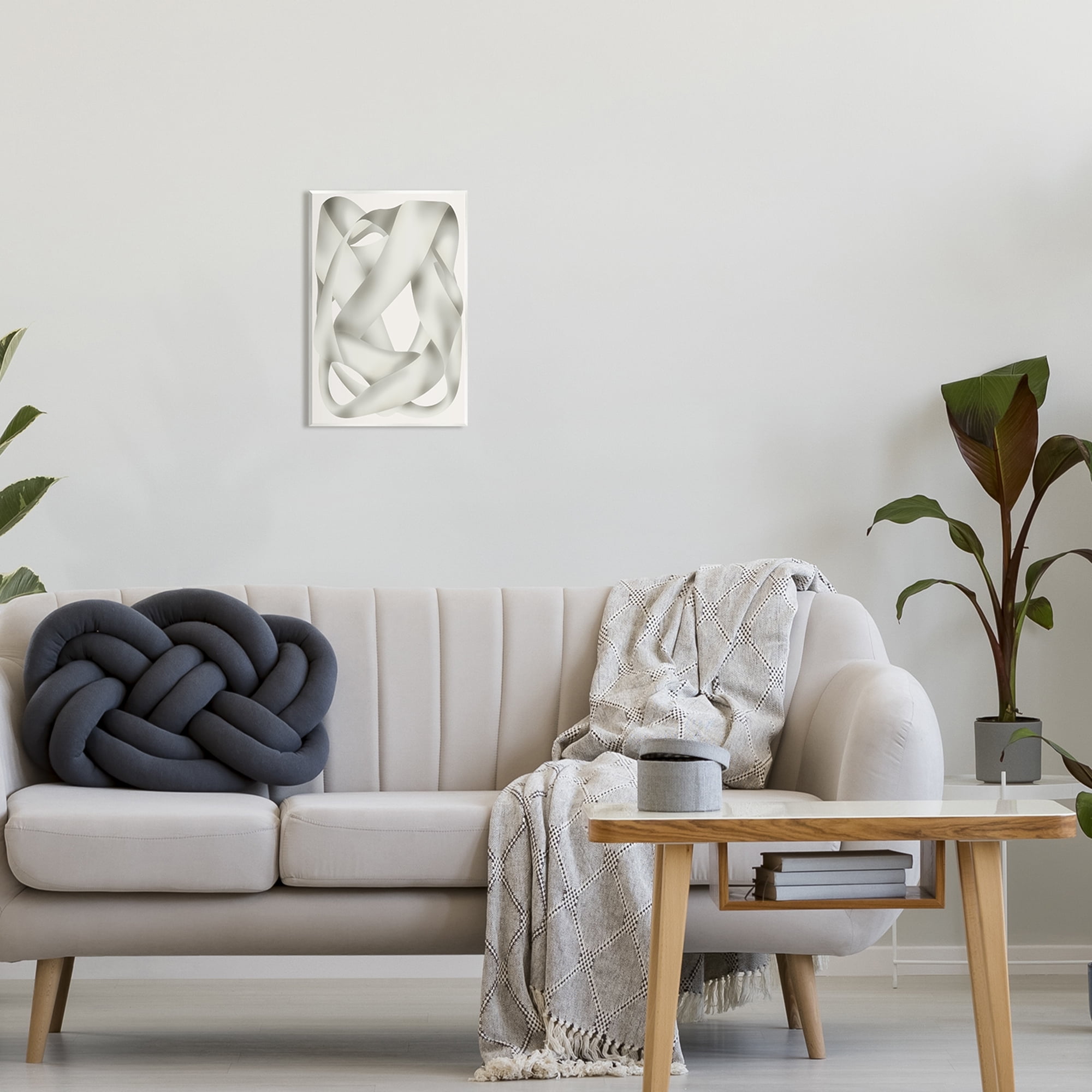 Stupell Industries Intertwining Abstract Shape Abstract Painting Unframed Art Print Wall Art, 10 x 15