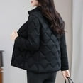 thumbnail image 6 of Lmnyox Women's Quilted Jacket Lightweight Long Sleeve Zip Up Puffer Jacket Plus Size Stand Collar Coat, 6 of 9