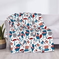 thumbnail image 3 of Vsdgher Fourth Of July Party Pattern Fleece Throw Blanket, Horizontal Fleece Bedding Home Decor for Couch & Bed All Season Use -50"x40", 3 of 6