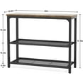 thumbnail image 3 of Small Console Table, Sofa Table with Double Mesh Shelves, Industrial Entryway Table for Entryway, Hallway, Foyer, Front Hall, Sofa Couch, Living Room, Bar, Kitchen, 32 Inch, Rustic, 3 of 14