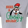 thumbnail image 3 of Disney - Have A Goofy Holiday - Juniors Cropped Cotton Blend T-Shirt, 3 of 5