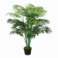 thumbnail image 1 of Outsunny 4FT Artificial Tropical Palm Tree Faux Plant with Lifelike Leaves, 1 of 10