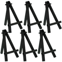 U.S. Art Supply 11\ Small Tabletop Display Stand A-Frame Artist Easel  (Pack of 6), Beechwood Tripod, Canvas Photo Holder