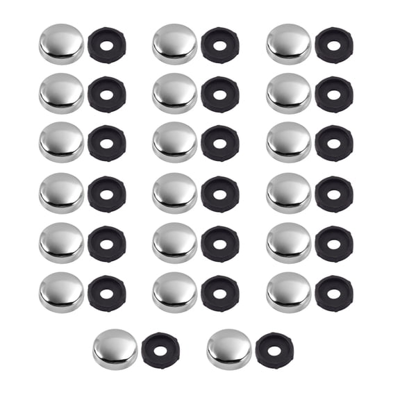 20Pcs Decorative Glass Fixing Screws Plastic Washers Flat Caps Decorative Covers Nails for Advertising Screw Fasteners
