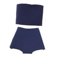 thumbnail image 1 of Ropa femenina a escala 1/6, moda casual, top y pantalones cortos a escala 1:6 Azul oscuro, 1 of 9
