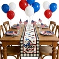 thumbnail image 6 of Patriotic 4th of July Table Runner USA Flag Star Table Cover for Independence Day Memorial Day Kitchen Dining Outdoor Decor, 6 of 6