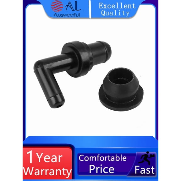 Dark Gray-90 Degree Valve for Honda Civic CR-V Accord Acura, Positive Air Vent Housing