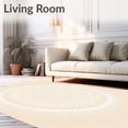 thumbnail image 2 of ODIKA 6'x9' Machine Washable Non-Slip Area Rug, Celestial Dream Swirl with Radiating Petal and Gradient Edges High Traffic Rug with Pad, Beige, 614418, 2 of 8