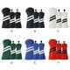thumbnail image 4 of Yuarrent 3 unids/set cubierta de cabeza de palo de Golf de doble raya de cuero con etiqueta funda protectora ajustable intercambiable Protector Golf Azul oscuro, 4 of 6
