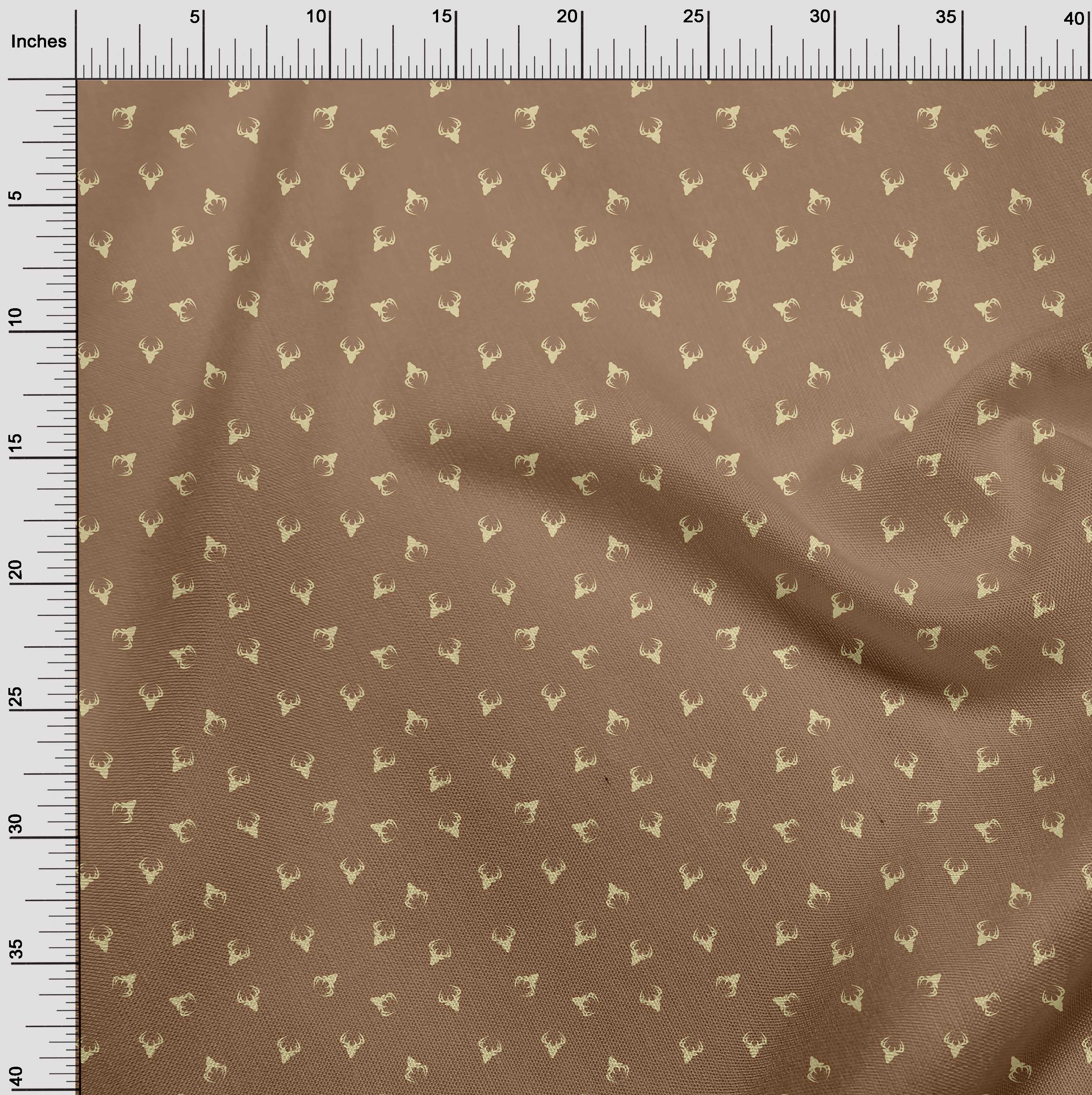 oneOone Cotton Flex Brown Fabric Christmas Quilting Supplies Print Sewing Fabric By The Yard 40 Inch Wide