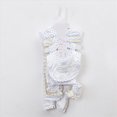 thumbnail image 2 of Zuwimk Newborn Boy Girl Clothes Sets Cotton Long Sleeve Romper Jumpsuits Unisex Outfits With Baby Mittens Hats Gloves 8Piece(A109-Sky Blue), 2 of 6