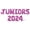 Pink, variant on Letter Balloons - JUNIORS 2024 16" Inch Alphabet Letters Foil Mylar Balloon Junior Year Party Banner (Black)