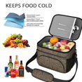 thumbnail image 5 of Camo and Grass Brown Pattern Insulated Lunch Box for Women Men, Medium Leakproof Cooler Bag with Adjustable Strap, 10"x6.7"x8", 5 of 6