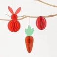 thumbnail image 4 of 3Pcs Easter Bunny Honeycomb Centerpiece Easter Party Table Decorations 3D Paper Rabbit Table Ornament for Home Office Kitchen Easter Gift Holiday Party, 4 of 7