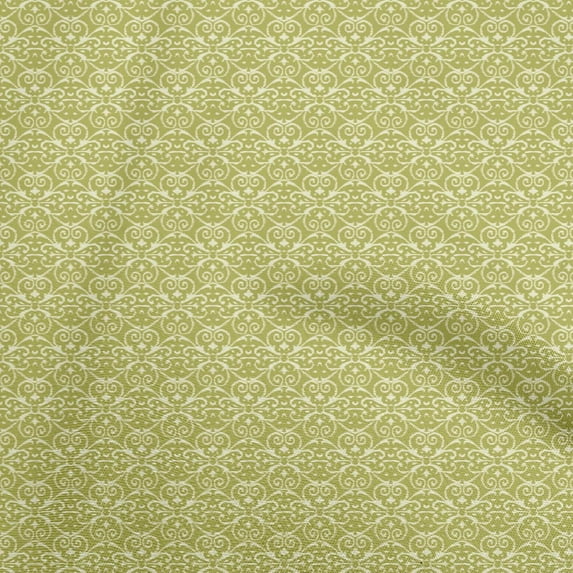 oneOone Cotton Flex Light Green Fabric Asian Ikat Quilting Supplies Print Sewing Fabric By The Yard 40 Inch Wide