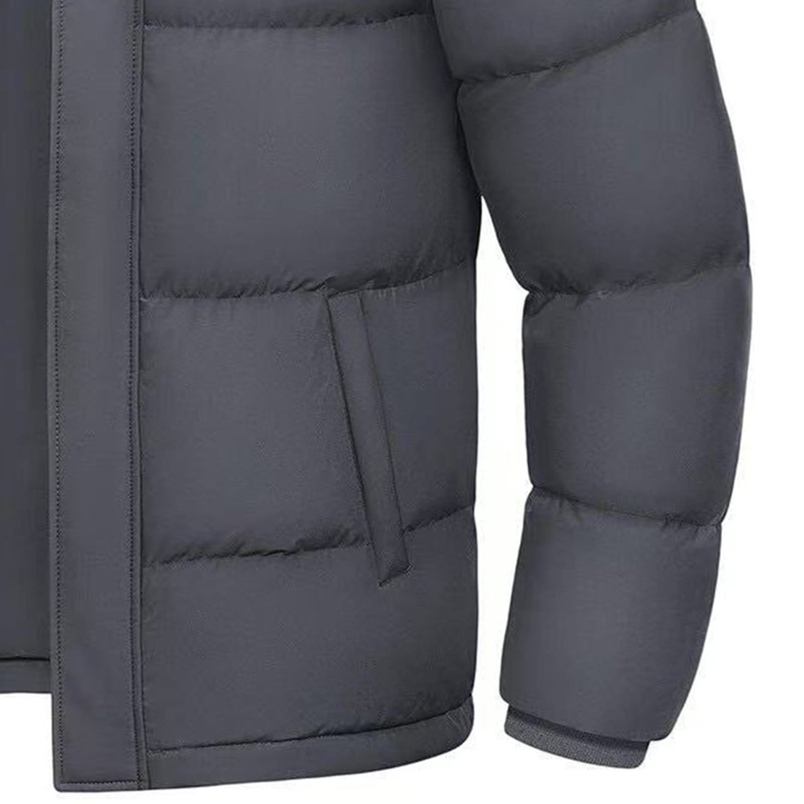 Lovzfmll Men's Stand Collar Jacket, Solid Color Cotton, Thickened