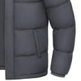 thumbnail image 4 of Men's Down Jacket Zip Up Winter Warm Thicken Puffer Coats Casual Long Sleeve Water Resistant Windproof Insulated Tops (2XL, Dark Gray), 4 of 5