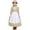Yellow, variant on Mercatoo Girls Prairie Dress Long Sleeve 𝗙loral Dresses with Apron and Bonnet Village Clothes Outfits 3pc Set for Holiday