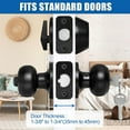 thumbnail image 4 of 4 Sets Entry Door Knob and Single Cylinder Deadbolt Combo Set, Keyed Alike Round Ball Matte Black Exterior Door Knobs with Lock and Keys for Entrance and Front Door, 4 of 12