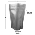 thumbnail image 4 of Pleasant Grove Farm 7 MIL Zip Lock Gusseted Heat Seal Mylar Bags Multiple Sizes WITH Oxygen Absorbers (100, 1 PINT 6 x 8 inch + 100cc Absorbers), 4 of 4