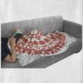 thumbnail image 6 of Mandala Soft Flannel Fleece Throw Blanket, Hungarian Round Folk Art Pattern Tulips Traditional Kalocsai Old Fashioned, Cozy Plush for Indoor and Outdoor Use, 50" x 60", White Red, by Ambesonne, 6 of 6