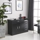 thumbnail image 4 of Zimtown Gabinete de almacenamiento independiente moderno, Gabinete de piso de baño, Gabinete de peluquero, Aparador de buffet de cocina, Gabinete de acento, Acabado negro Zimtown Contemporáneo, 4 of 8