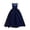 Navy, variant on CPNG Girls Long Tulle Dress Solid Color Formal Gown Sleeveless Round Neck Elegant Cozy Bow Flower A Line Dress Princess Dresses(Blue,15-16 Years)