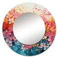 thumbnail image 2 of Designart "Oasis of Coral I" Abstract Collages Rund Mirror For Wall Decor - Large Multi-Color Round Print Mirror - Round Modern Mirror 36" x 36" Inch - Wall Mounted Round Large Mirror, 2 of 5