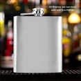 thumbnail image 4 of Frasco Portátil Ligero de Acero inoxidable con Bolsillo para whisky, licor, Dios, alcohol, elegante acabado pletado, 4 of 7