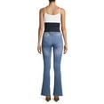 thumbnail image 3 of Oh! Mamma Women's Maternity Bootleg Jeans with Full Panel and Belted Detail, 3 of 6