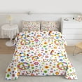 thumbnail image 2 of Feelyou Peace and Love Full Size Comforter Sets, Hippie Flower Floral Bedding Sets, 3pcs, 2 of 8
