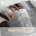 thumbnail image 4 of 3 Piece Black Gray Ombre Duvet Cover Set Queen Size, Microfiber Comforter/Quilt Cover with Corner Ties and 2 Pillowcases, Vintage Country Wooden All Season Soft Bedding with Zipper Closure, 4 of 8