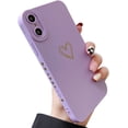 thumbnail image 4 of for iPhone Xs Max Case(2018 6.5"), Cute Bling Side Back Plated Love Heart with Full Lens Camera Cover Protection Soft Shockproof Anti-Fall Phone Case for iPhone Xs Max 6.5" 2018 - Brown, 4 of 6