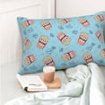 thumbnail image 4 of Goofa I Am A Fan Popcorn Print Plush Throw Pillow Case, Soft Velvet with Hidden Zipper, Decorative Cushion Cover for Sofa, Bed, Car, and Home Décor-14"x20", 4 of 6