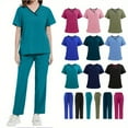thumbnail image 3 of Split Set Dental Anesthesia Brush Hand Clothes High Elastic Comfortable Technician Uniform, Nursing Clothes Surgical Workwear for Women, 3 of 11