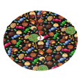 Christmas Tree Skirt, Lollipop Candy Chocolate Bean Print Soft Funny