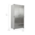 thumbnail image 3 of Seville Classics UltraHD French Door Storage Cabinet with Drawer, 36" W x 18" D x 72" H, 3 of 11